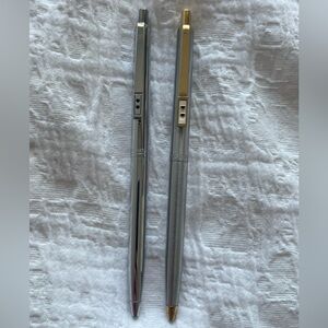 VINTAGE Paper Mate set of 2 ballpoint pens gold and silver